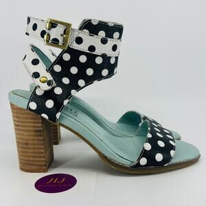 Spring Step L'Artiste Women's Dotstak Polka Dot Ankle Strap Sandals Size 39/ 8.5